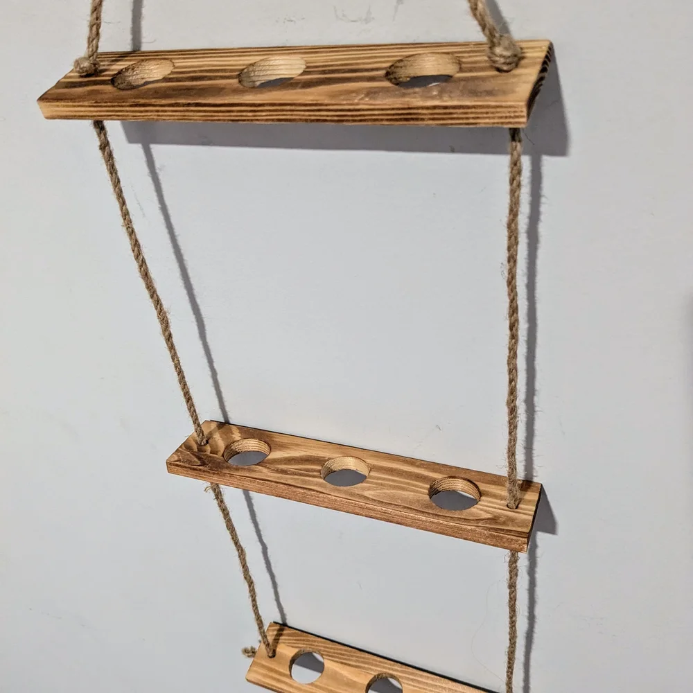 Wooden Ladder Shelf Wall Decor